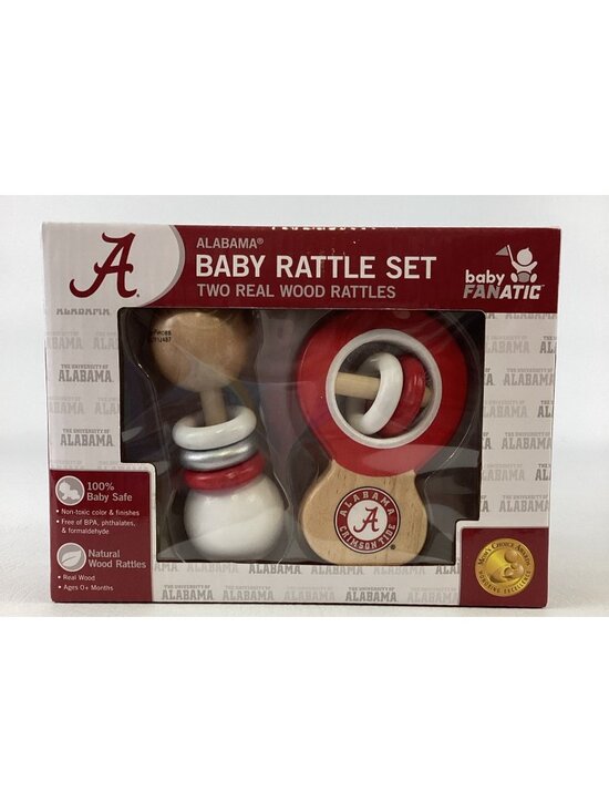 Other - BabyFanatic Alabama Crimson Tide Official NCAA Wooden Baby Rattle Set Football
